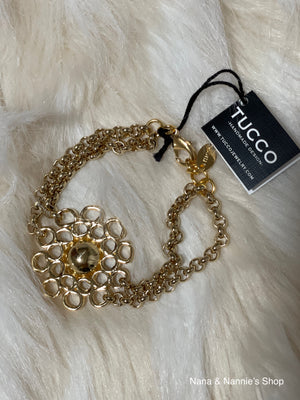 Tucco flower charm bracelet