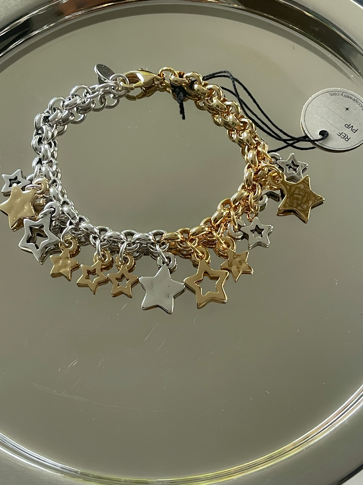 Tucco Bracelet bi-color stars charms
