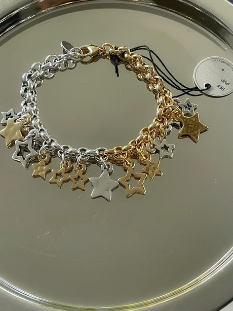Tucco Bracelet bi-color stars charms