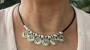 Leather necklace made by Andrea's Designer