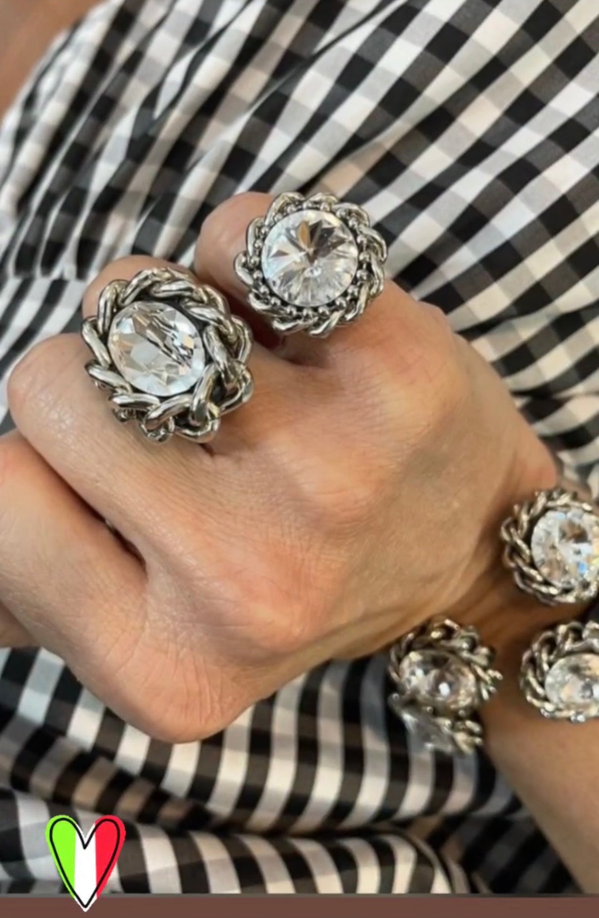 Swarovski italian ring