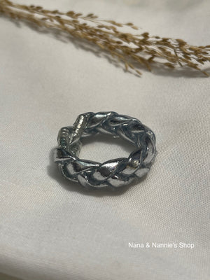 Bless thin ring & Bless braided ring