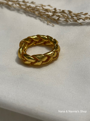 Bless thin ring & Bless braided ring