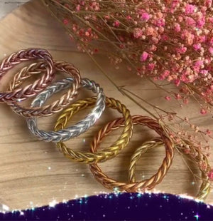 Summer Bless bracelet, braided (trenzada) thin & wide