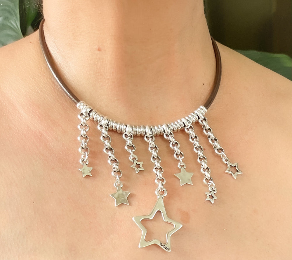 Tucco leather necklace