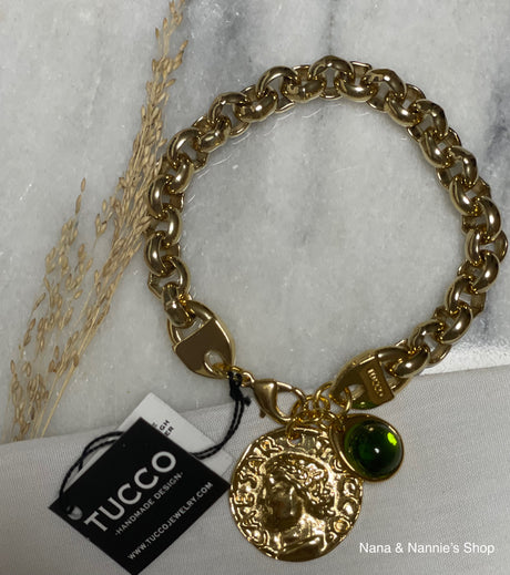 Tucco bracelet coin & stone