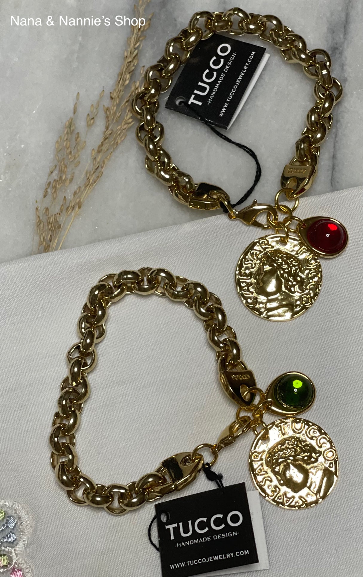 Tucco bracelet coin & stone