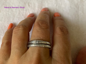 Bless thin ring & Bless braided ring